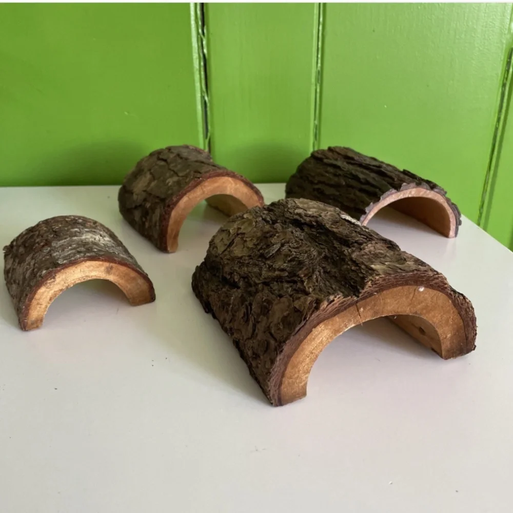 Reptile bundle LOT 3 Natural Wood Log Hides driftwood & 1 Resin wood snake decor